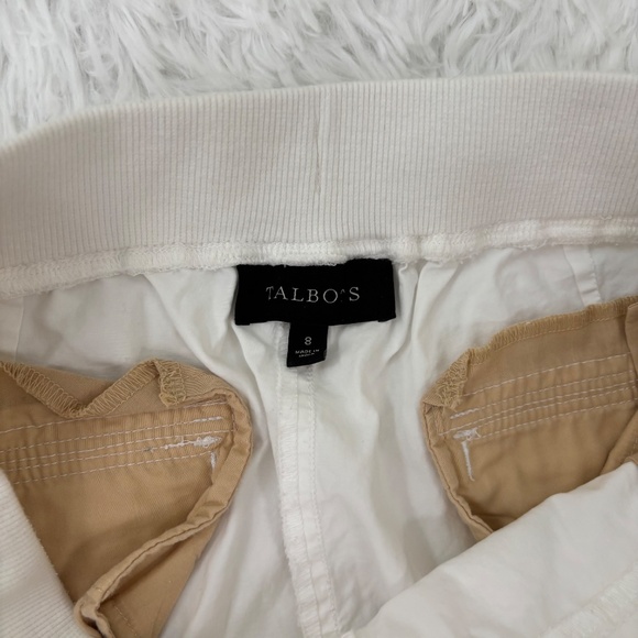 Talbots White Cargo Style Ankle Pants Size‎ 8 - Picture 4 of 8